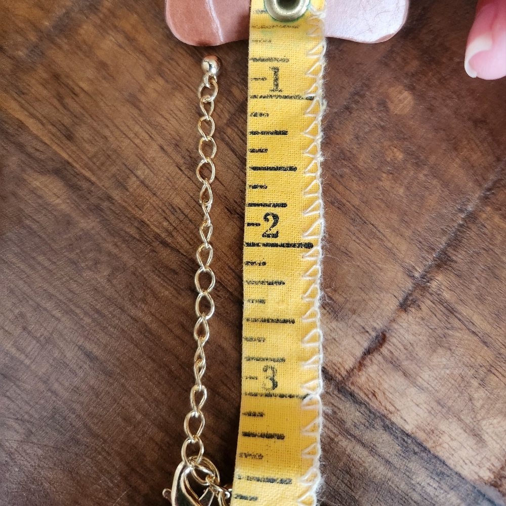 Gold and Orange Long Necklace - Picture 4 of 4